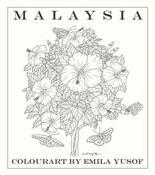 Malaysia - latest adult colouring book in the Colourart series by Emila Yusof
