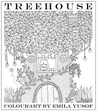 Treehouse, fourth adult colouring book in the Colourart series by Emila Yusof, published by Oyez!Books