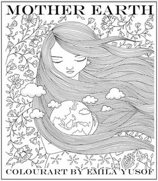 Mother Earth, first adult colouring book in the Colourart series by Emila Yusof, published by Oyez!Books