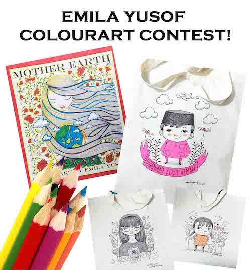 Emila Yusof Colourart Contest, OyezBooks colouring contest
