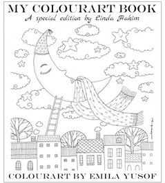 My Colourart Book - custom colouring book, illustrations by Emila Yusof