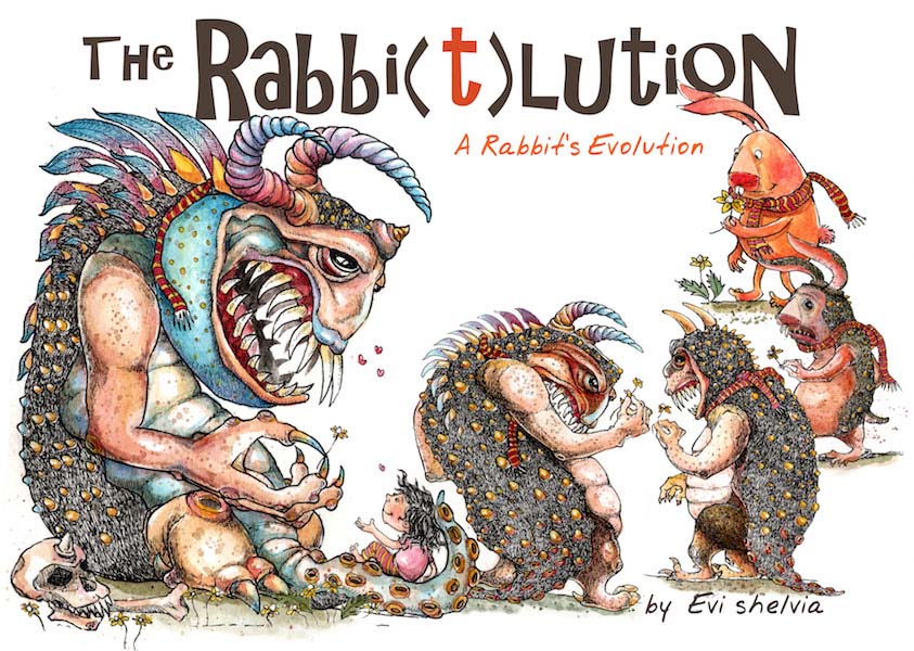 The Rabbi(t)lution - art book by Evi Shelvia, published by Oyez!Books