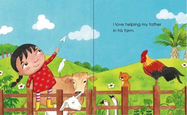 My Father's Farm by Emila Yusof, third children's picture book in the Dina series published by Oyez!Books