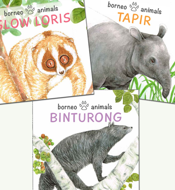 Borneo Animals series - children's picture books by Beverley Hon, illustrated by Lim Lay Koon, published by Oyez!Books