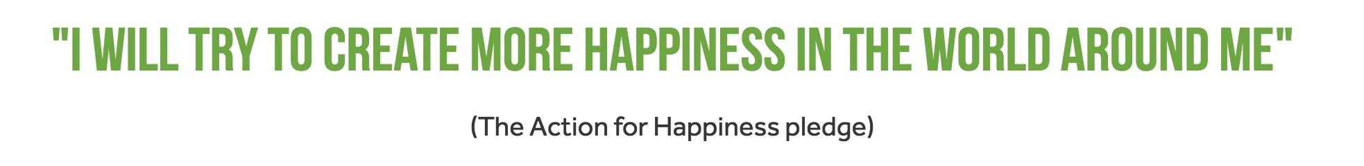 International Day of Happiness pledge