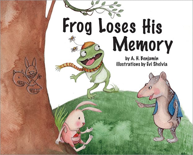 Frog Loses His Memory - children's picture book by A.H. Benjamin, illustrated by Evi Shelvia, published by Oyez!Books