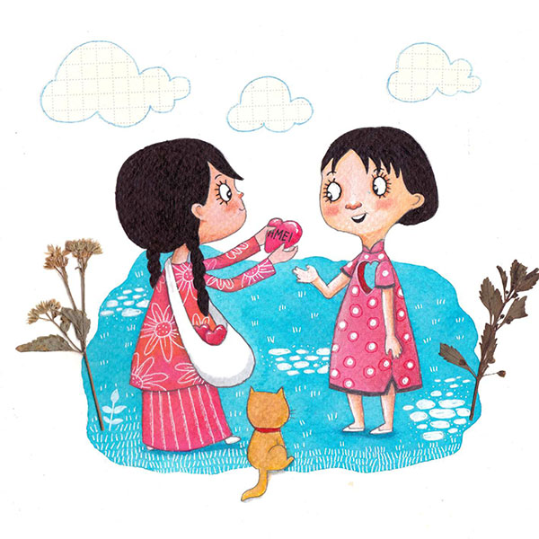 Hearts by Emila Yusof, wordless picture book published by Oyez!Books