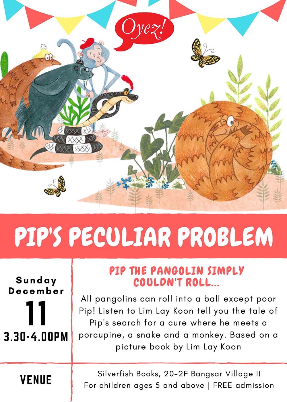 Pip's Peculiar Problem - storytime based on children's picture book by Lim Lay Koon, published by Oyez!Books